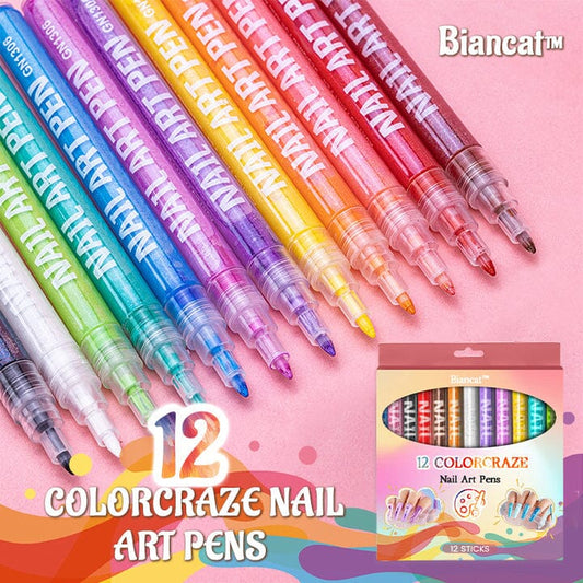 Biancat™ 12 ColorCraze Nail Art Pens English SLXL 