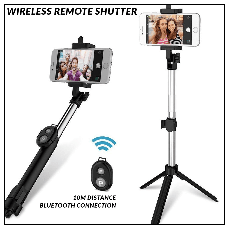 4 in 1 Extendable Bluetooth Selfie Stick Gadgets shopperpepper 