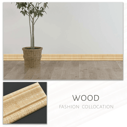 3D Wall Decor Edging Strip Home ChestnutFive Wood 1pc 