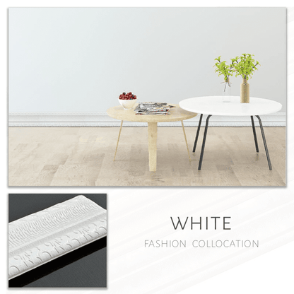 3D Wall Decor Edging Strip Home ChestnutFive White 1pc 