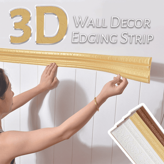 3D Wall Decor Edging Strip Home ChestnutFive Yellow 1pc 
