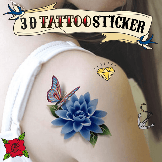 3D Tattoo Art Sticker Beauty shopperpepper 