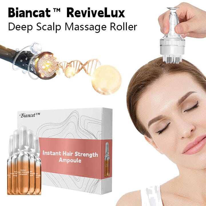 Biancat™ ReviveLux Deep Scalp Massage Roller (Includes Hair Strengthening Ampoule) English ZKZC 